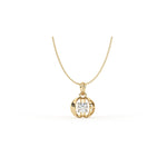 Load image into Gallery viewer, 0.47 CT Lab-Grown Diamond Ball Pendant Necklace | Solid Gold | Modern Minimalist Design