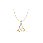 Load image into Gallery viewer, 0.38 CT Lab-Grown Diamond Leaf Pendant Necklace | Solid Gold | Elegant Nature-Inspired Design