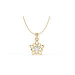 Load image into Gallery viewer, 0.47 CT Lab-Grown Diamond Flower Pendant Necklace | Solid Gold | Elegant Floral Design