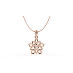 Load image into Gallery viewer, 0.47 CT Lab-Grown Diamond Flower Pendant Necklace | Solid Gold | Elegant Floral Design
