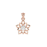 Load image into Gallery viewer, 0.47 CT Lab-Grown Diamond Flower Pendant Necklace | Solid Gold | Elegant Floral Design