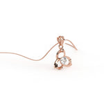 Load image into Gallery viewer, 0.38 CT Lab-Grown Diamond Leaf Pendant Necklace | Solid Gold | Elegant Nature-Inspired Design