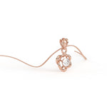 Load image into Gallery viewer, 0.47 CT Lab-Grown Diamond Unique Floral Pendant Necklace | Solid Gold | Elegant Design