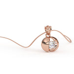Load image into Gallery viewer, 0.47 CT Lab-Grown Diamond Ball Pendant Necklace | Solid Gold | Modern Minimalist Design