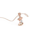 Load image into Gallery viewer, 0.47 CT Lab-Grown Diamond Blade & Ball Pendant Necklace | Solid Gold | Modern Design