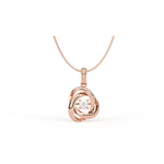 Load image into Gallery viewer, 0.18 CT Lab-Grown Diamond Twisted Round Pendant Necklace | Solid Gold | Modern Design
