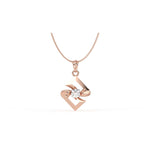 Load image into Gallery viewer, 0.47 CT Lab-Grown Diamond Twisted Pendant Necklace | Solid Gold | Modern Elegant Design