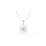 Load image into Gallery viewer, 0.47 CT Lab-Grown Diamond Unique Floral Pendant Necklace | IGI Certified | Elegant Design