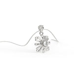Load image into Gallery viewer, 0.22 CT Round Lab-Grown Diamond Floral Pendant Necklace | Solid Gold | Delicate Petal Design