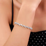 Load image into Gallery viewer, 11.30 CTW Pear Lab-Grown Diamond Tennis Bracelet in 14K White Gold – IGI Certified