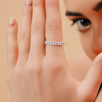 Load image into Gallery viewer, 2.80 CT Lab-Grown Oval Diamond Full Eternity Ring | IGI Certified