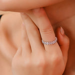 Load image into Gallery viewer, 2.80 CT Lab-Grown Oval Diamond Full Eternity Ring | IGI Certified