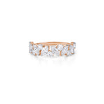 Load image into Gallery viewer, 1.20 CT Marquise & Round Lab-Grown Diamond Half Eternity Ring | IGI Certified