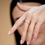 Load image into Gallery viewer, 1.20 CT Marquise & Round Lab-Grown Diamond Half Eternity Ring | IGI Certified