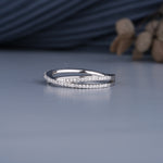 Load image into Gallery viewer, 0.27 CTW Round Lab-Grown Diamond Half Eternity Wedding Band Ring in 14K White Gold – IGI Certified