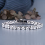 Load image into Gallery viewer, 7.70 CTW Round Diamond Tennis Bracelet – Lab‑Grown in Solid Gold