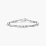 Load image into Gallery viewer, Tennis Emerald-Cut Diamond Bracelet – Sleek, Sophisticated & Sustainable