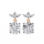 Load image into Gallery viewer, 2.02 Ctw Marquise & Round Diamond Drop Earrings in 10K/14K/18K Gold (White, Yellow, Rose)