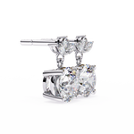 Load image into Gallery viewer, 2.02 Ctw Marquise & Round Diamond Drop Earrings in 10K/14K/18K Gold (White, Yellow, Rose)