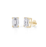 Load image into Gallery viewer, Emerald Lab-Grown Diamond Stud Earrings (0.50–10.00 CTW) – 8‑Prong, IGI Certified