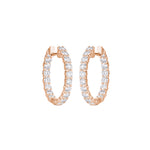 Load image into Gallery viewer, 1.63 CTW Inside & Out Round Diamond Hoop Earrings in 10K/14K/18K Gold (White, Yellow, Rose)
