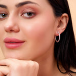 Load image into Gallery viewer, 1.63 CTW Inside & Out Round Diamond Hoop Earrings in 10K/14K/18K Gold (White, Yellow, Rose)