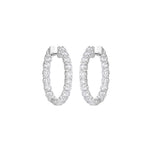 Load image into Gallery viewer, 1.63 CTW Inside & Out Round Diamond Hoop Earrings in 10K/14K/18K Gold (White, Yellow, Rose)