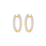 Load image into Gallery viewer, 1.63 CTW Inside & Out Round Diamond Hoop Earrings in 10K/14K/18K Gold (White, Yellow, Rose)