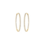 Load image into Gallery viewer, 1.86 Ctw Inside & Out Round Diamond Hoop Earrings in 10K/14K/18K Gold (White, Yellow, Rose)