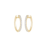 Load image into Gallery viewer, 0.39 Ctw Round Diamond Hoop Earrings in 10K/14K/18K Gold (White, Yellow, Rose)