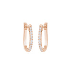 Load image into Gallery viewer, 0.22 Ctw Round Diamond Huggie Hoop Earrings in 10K/14K/18K Gold (White, Yellow, Rose)