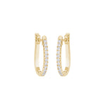 Load image into Gallery viewer, 0.22 Ctw Round Diamond Huggie Hoop Earrings in 10K/14K/18K Gold (White, Yellow, Rose)