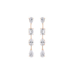 Load image into Gallery viewer, 8.60 Ctw Couture Multi‑Shape Long Diamond Drop Earrings in 10K/14K/18K Gold (White, Yellow, Rose)