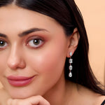 Load image into Gallery viewer, 8.60 Ctw Couture Multi‑Shape Long Diamond Drop Earrings in 10K/14K/18K Gold (White, Yellow, Rose)