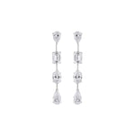 Load image into Gallery viewer, 8.60 Ctw Couture Multi‑Shape Long Diamond Drop Earrings in 10K/14K/18K Gold (White, Yellow, Rose)