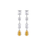 Load image into Gallery viewer, 3.35 Ctw Multi‑Shape Diamond Long Drop Earrings in 10K/14K/18K Gold (White, Yellow, Rose)
