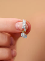 Load image into Gallery viewer, 0.98 Ctw Round Diamond Dangle Drop Earrings in 10K/14K/18K Gold (White, Yellow, Rose)