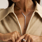 Load image into Gallery viewer, 8.00 CT Round Diamond Y-Style Necklace | Lab-Grown | Elegant Drop Design in Solid Gold