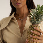 Load image into Gallery viewer, 8.00 CT Round Diamond Y-Style Necklace | Lab-Grown | Elegant Drop Design in Solid Gold