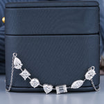 Load image into Gallery viewer, 5.30 CT Multi-Shape Diamond Necklace | Lab-Grown | 7-Stone Modern Elegance in Solid Gold