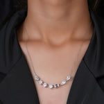 Load image into Gallery viewer, 5.30 CT Multi-Shape Diamond Necklace | Lab-Grown | 7-Stone Modern Elegance in Solid Gold