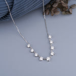 Load image into Gallery viewer, 2.31 CT Lab-Grown Diamond Half Tennis Necklace | 9-Stone Solid Gold Elegance