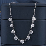 Load image into Gallery viewer, 2.31 CT Lab-Grown Diamond Half Tennis Necklace | 9-Stone Solid Gold Elegance