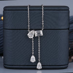 Load image into Gallery viewer, 3.28 CT Four-Stone Diamond Pendant Necklace | Lab-Grown | Elegant Vertical Design in Solid Gold