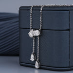 Load image into Gallery viewer, 3.28 CT Four-Stone Diamond Pendant Necklace | Lab-Grown | Elegant Vertical Design in Solid Gold