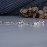 Load image into Gallery viewer, 3.28 CT Four-Stone Diamond Pendant Necklace | Lab-Grown | Elegant Vertical Design in Solid Gold