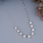 Load image into Gallery viewer, 3.46 CT Lab-Grown Diamond Half Tennis Necklace | 9-Stone Solid Gold Elegance