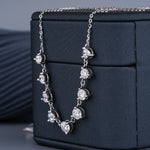 Load image into Gallery viewer, 3.46 CT Lab-Grown Diamond Half Tennis Necklace | 9-Stone Solid Gold Elegance