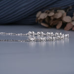 Load image into Gallery viewer, 3.46 CT Lab-Grown Diamond Half Tennis Necklace | 9-Stone Solid Gold Elegance