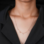 Load image into Gallery viewer, 0.30 CT Lucky Clover Diamond Necklace | Lab-Grown | 20-Stone Floral Charm in Solid Gold